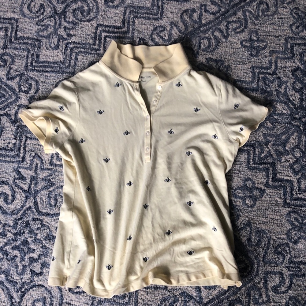 Yellow Bumble Bee Collared Shirt